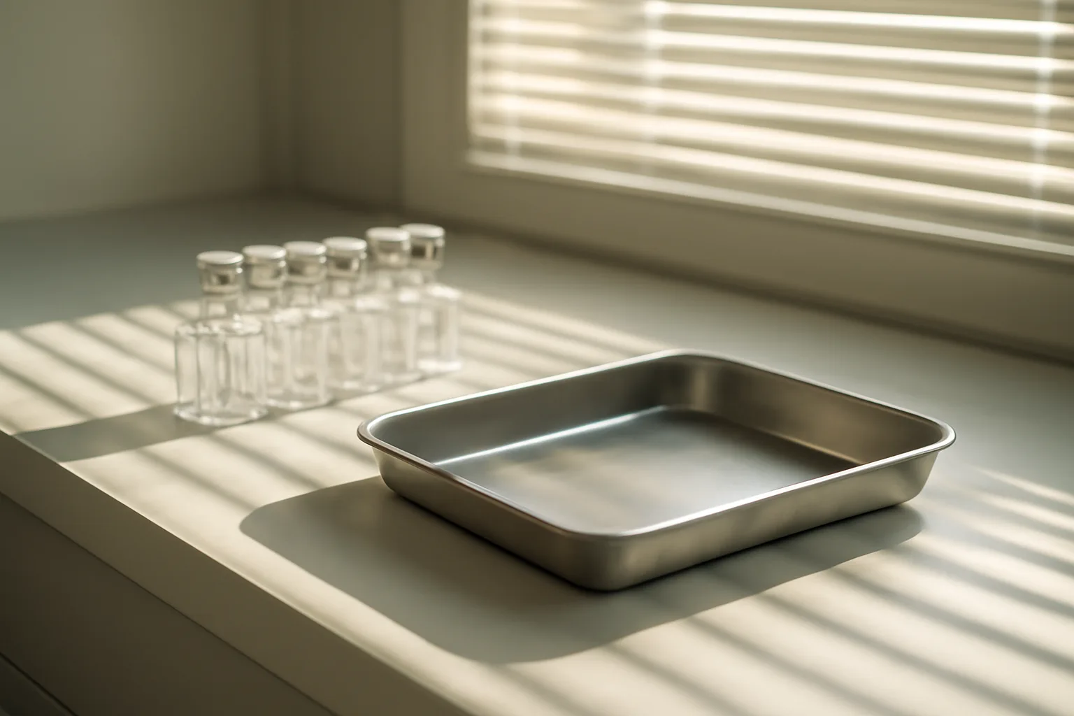 Lab vials on a clinical bench representing sirolimus rapamycin research setting