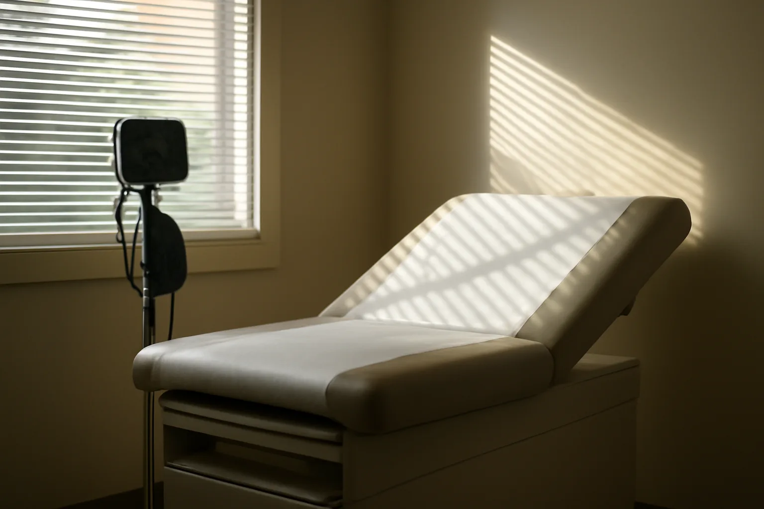 Empty clinical exam room representing long-term monitoring for sirolimus use